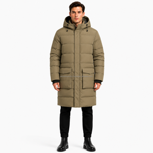 Manteau long matelassé de luxe pour homme – Veste d'hiver tendance, design premium, chaud et idéal pour l'extérieur – Marque personnalisée, vente en gros - Product Image 1