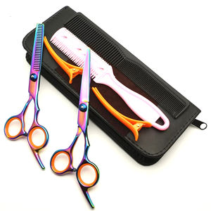 Kits profesionales de tijeras para cortar cabello, juego de tijeras de peluquería de acero inoxidable, tijeras de entresacar y texturizar para barbería y salón de belleza - Product Image 4