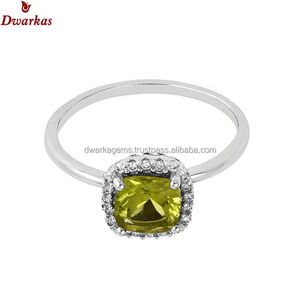 Femmes Nouvelle Mode Argent Sterling 925 carré Péridot Multi Couleur Zircon Pierre Femmes Bagues Bijoux pour Fête d'Anniversaire - Product Image 2