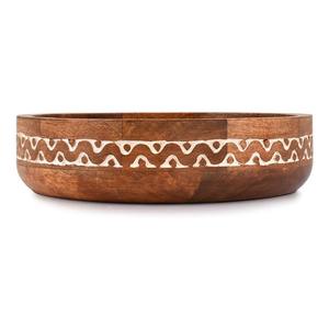 Nouvelles coupelles décoratives rondes en bois de manguier blanc de haute qualité pour une décoration rustique de la maison, des fêtes ou des tables de mariage. Excellente décoration intérieure. - Product Image 4