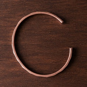 Faceted <b>Copper</b> Open Cuff Bracelet Geometric Handcrafted Wrist <b>Bangle</b> Modern Adjustable Unisex Jewelry Contemporary Artisan Wrist - Product Image 4