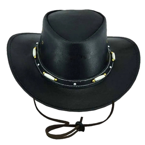 Nouveaux chapeaux de cowboy en cuir véritable pour hommes, style western, personnalisables - Couleurs et logo personnalisés, confortables, légers, utilisables en toutes saisons - Product Image 3
