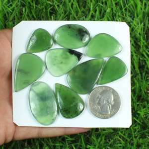 Precio más bajo 100% más vendido nefrita Jade mezcla forma cabujón piedras preciosas para hacer joyería precio al por mayor por quilate a granel OEM - Product Image 3