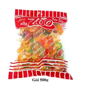 Bibica Zoo <b>Gummy</b> Candy 500g Multi-Colored Fruity Flavored Jelly <b>Bears</b> Bag - Product Image 1