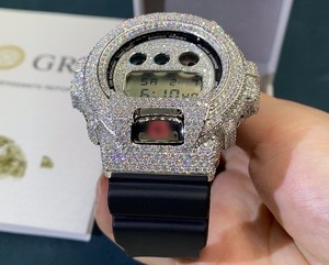 Kit de modification de boîtier de montre en métal avec incrustations de pierres, octogonal, en acier inoxydable, style de luxe, design accrocheur, pour une mise à niveau de la montre - Product Image 3