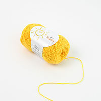 Fil à crocheter YARNA Sunny (45g) en mélange laine/acrylique - Teinte agrumes luxueuse, tendance, doré joyeux, longue durée, pour tissage