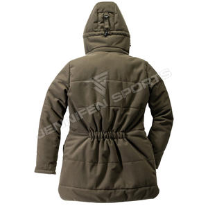 Veste de chasse d'hiver unie 2026 en gros, respirante et chaude, avec capuche, logo de marque personnalisé pour l'extérieur, en toile 100 % coton - Product Image 3