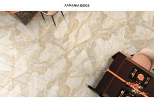 Azulejos de porcelana esmaltada de aspecto lujoso de 2x4 pies, color beige Armania, con brillo continuo y elegante, de 600x1200 mm, para sala de estar y dormitorio. - Product Image 3