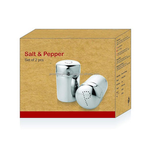 Salière et poivrière en forme de cylindre en tôle d'acier inoxydable avec finition polonaise miroir excellente qualité pour le stockage - Product Image 5