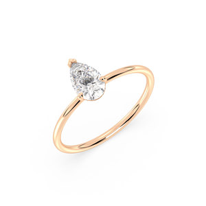 Bague REYES GRA certifiée en argent sterling 925 avec moissanite taille poire de 0,78 carat – Cadeau idéal pour mariage ou anniversaire pour femme - Product Image 1