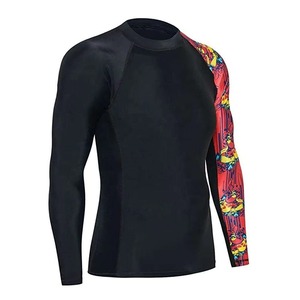 Services Men's Long Sleeve Rash Guard <b>Top</b> Customized Logo Compression Sport Gym Fabric Material Trending Style - Product Image 2