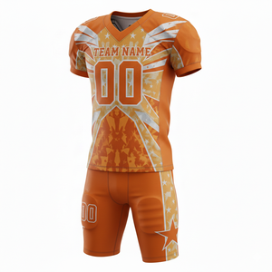 Комплект формы для американского футбола: джерси и шорты с логотипом спереди, 100% полиэстер, антибактериальный, быстросохнущий, для всех сезонов - Product Image 2