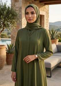 Nouvelle Abaya Modeste Longue en Georgette et Mousseline à Manches Longues pour Femme – Vêtement Islamique Quotidien - Product Image 6