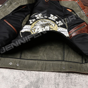 Chaleco de Motociclismo de Diseño Personalizado, Estilo Nuevo, 100% Cuero Vacuno y Tela de Lona, con Parches de SONS OF ANARCHY - Product Image 6