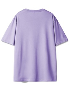 T-shirts basiques unis pour hommes, logo personnalisé, coupe ajustée, blanc, respirant, décontracté, pour la gym, doux, confortable, 100% coton, violet uni - Product Image 2
