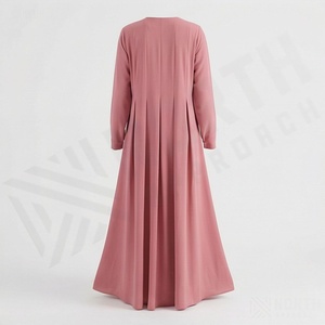 ผู้ผลิตชุดอาบายะผ้าซาตินแบบเรียบง่ายตามสั่ง OEM ดีไซน์ใหม่ล่าสุด ชุดคาฟตันทันสมัยสำหรับสุภาพสตรี ชุดเดรสยาวทรงสวยสง่า - Product Image 2