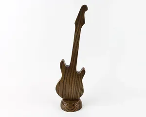 Guitare artisanale élégante en bois, objet décoratif personnalisé pour les amateurs de musique, cadeau pour la maison, instrument de musique, statue d'art, décoration de table - Product Image 5