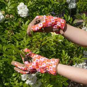 Gants de jardinage légers à imprimé floral, résistants à la chaleur, anti-vibrations, pour travaux extérieurs, fabriqués au Pakistan - Product Image 6