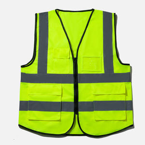 Chaleco de Seguridad Reflectante de Alta Visibilidad para Hombre, Ropa de Trabajo de Poliéster, Protección Industrial para Construcción, Tráfico y Carreteras - Product Image 4