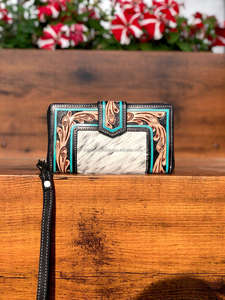 กระเป๋าสตางค์ผู้หญิงหนังวัวแท้ผมเครื่องมือใหม่แบบตะวันตกกระเป๋าสตางค์ที่ใส่บัตรหนังแท้ขายดี - Product Image 2