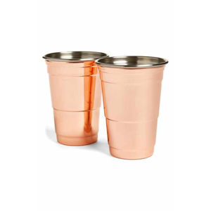 Nuevo Vaso de Cobre para Beber Agua, Diseño Liso y Brillante, Apto para Lavavajillas, Vaso de Cóctel para Bar - Product Image 5