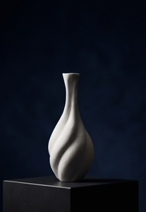 <b>Unique</b> Twisted Contour Heavy Metal <b>Vase</b> Texture Casting Tabletop Decor Bulk Order Supplies - Product Image 3
