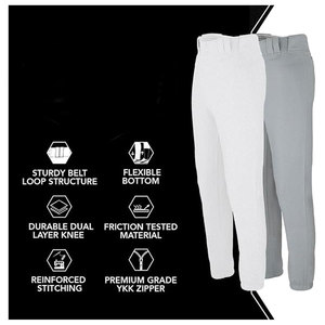 Collection Flex Bottom Adult <b>Baseball</b> Pants Adult Sizes Solid Color Athletic Training Uniform Pants Comfortable Stretch Fit - Product Image 6
