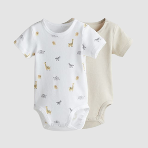 Achats en ligne en Inde pour le coton biologique infantile Romper Jumpsuit Plain White Baby Clothes Snap Button Closure OEM Baby Clothing - Product Image 1