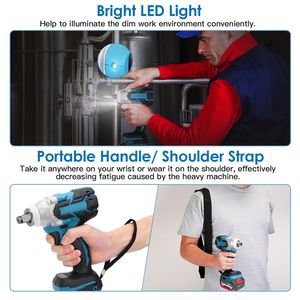 Llave de Impacto Eléctrica Inalámbrica 3 en 1, Taladro Atornillador, 3450 RPM, Velocidad Variable, Baterías de 6.0 Ah Incluidas, 2 Llaves de Potencia Máxima - Product Image 4