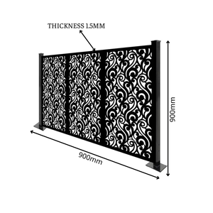 Paneles Divisores Modulares de Acero Inoxidable con Recubrimiento en Polvo, Personalizables OEM/ODM, Decorativos, Cortados con Láser CNC, para Cercas Metálicas - Product Image 2