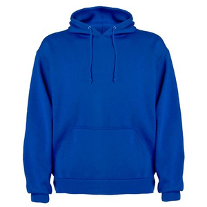 เสื้อฮู้ดผู้ชายสีน้ำเงิน ผ้าฟลีซ ทรงปกติ สีพื้น ดีไซน์กระเป๋าแบบลำลอง ถักทอจากผ้าฝ้าย 100% เป็นมิตรต่อสิ่งแวดล้อม ระบายอากาศได้ดี - Product Image 1