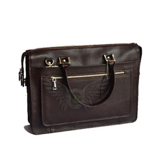 Sac pour ordinateur portable en cuir véritable durable, avec rangement fonctionnel pour fournitures de travail, idéal pour le quotidien et les voyages d'affaires - Product Image 5