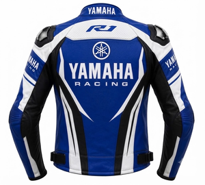 Men’s Ramaha CE Level 2 Cowhide Leather Moto <b>Racing</b> <b>Jacket</b>/Chaqueta Motorcycle Track Protective Riding Approved Gear - Product Image 2