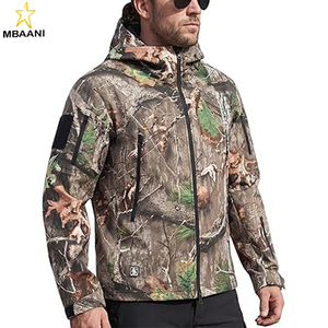 Veste de chasse imperméable à capuche en softshell pour homme - Product Image 1