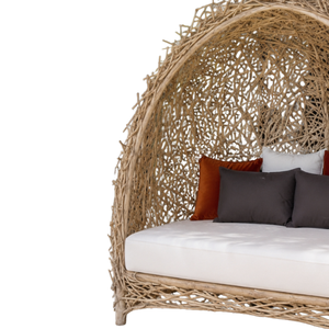 ARTERRA Modern Outdoor Teak Branch Canopy Daybed Luxury Sun <b>Lounger</b> <b>Cushion</b> Swimming Pool Patio Resort Hotel Villa Garden UV - Product Image 5