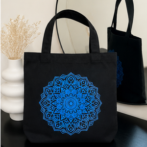 Custom Logo Printed Eco-Friendly Reusable <b>Plain</b> <b>Black</b> Women Cotton Canvas Shopping <b>Tote</b> <b>Bag</b> 225 GSM Cotton Canvas - Product Image 2
