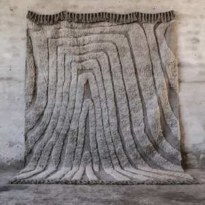 Tapis de luxe Beni Ourain en laine berbère marocaine noué à la main, authentique tapis tribal Beni Ourain fait main en laine - Product Image 5