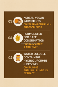 Capsules OEM coréennes de curcumine au curcuma 30ct avec absorption améliorée BioPerine antioxydant adulte - Product Image 4
