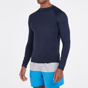 เสื้อแรชการ์ดผู้ชาย ผลิตจากโรงงานโดยตรง สำหรับผู้ใหญ่ แขนยาว ระบายอากาศ แห้งเร็ว ป้องกันรังสียูวี - Product Image 3