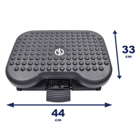 Repose-pieds pliable réglable 2023 en plastique avec fonction de massage, 3 positions de hauteur, inclinaison à 30 degrés, pour chambre à coucher