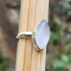 Wholesale Original Selenite Marquise Shaped 925 Sterling Silver Healing Crystal <b>Rings</b> <b>for</b> Men and <b>Women</b> Gift Verified Suppliers - Product Image 4