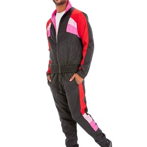 New Arrival High Quality 100% Cotton Eco-Friendly Windbreaker Set Factory Supplier Drawstring Jacket Trouser Sports <b>Tracksuit</b> - Product Image 3