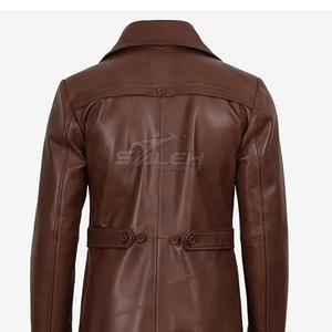 เสื้อโค้ทหนังดีไซน์พิเศษ ผิวเรียบเนียน ทนทาน บุด้วยวัสดุที่สวมใส่สบาย - Product Image 6