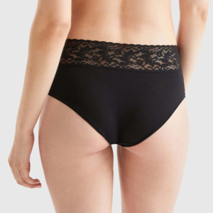 Sous-vêtements pour femmes grande taille personnalisés, sexy, noirs, style bikini, en spandex, sans couture, écologiques, style uni teint, de haute qualité - Product Image 5