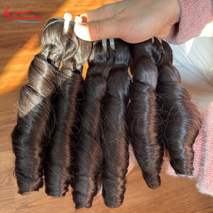 Mega sale 100% Vietnamese Human Hair Black Bouncy Curly Weft High Quality Full Curls Soft Durable No Shedding No <b>Tangles</b> - Product Image 6