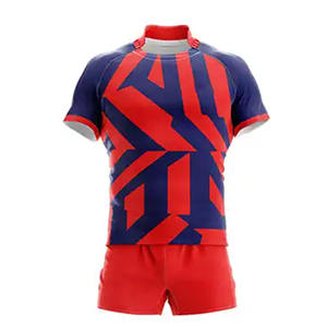 Camisetas de Rugby Personalizadas al por Mayor con Impresión por Transferencia de Calor para Hombre, Protección UV, 100% Poliéster, Cuello en V, Manga Corta, Ajuste Atlético, Elásticas - Product Image 5