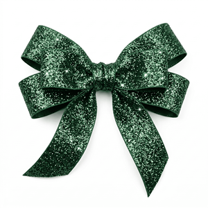 Wholesale Glitter Ribbon Manufacturer 25mm Green Decorative Ribbon forPackaging Crafts Handmade Projects Gift Bow Making Premium - Product Image 3