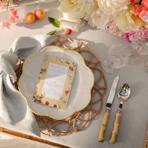 Eco-friendly Bohemian Style Non-Toxic Handwoven Rattan Placemat for Dining Decoration <b>Charger</b> <b>Plate</b> Tableware Customized Made - Product Image 5