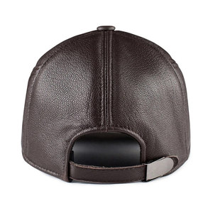2026 New Arrival Leather Baseball Cap For Unisex Best Manufacture And Supplier Street Wear Genuine Leather Cap - Product Image 6