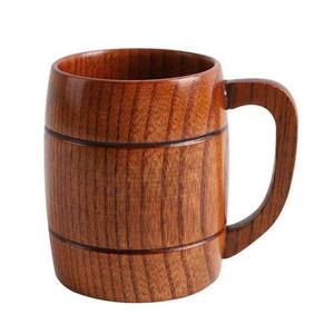 Eco Friendly Handmade Japanese Wooden Beer Mug Natural Wood <b>Coffee</b> <b>Cup</b> Heat Resistant Home Kitchen Drinkware - Product Image 5